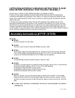 Preview for 8 page of Spirit SPT0004 - XT275 Owner'S Manual