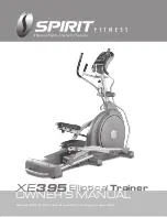 Spirit XE395 Elliptical Owner'S Manual preview