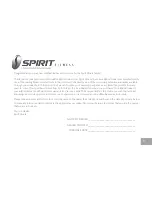 Preview for 3 page of Spirit XE895 Owner'S Manual