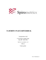 Spirometrics FLOWMATE V PLUS User Manual предпросмотр