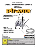 Preview for 1 page of Spitwater 10-120C Operating And Maintenance Manual