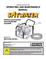 Spitwater HC15275P Operating And Maintenance Manual preview