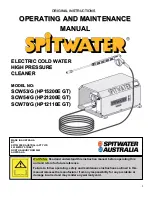 Предварительный просмотр 1 страницы Spitwater HP12110E GT Operating And Maintenance Manual