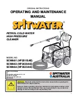 Spitwater HP2430AE Operating And Maintenance Manual предпросмотр