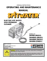 Предварительный просмотр 1 страницы Spitwater SHW69 Operating And Maintenance Manual