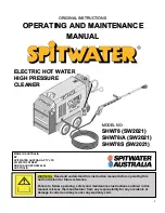 Spitwater SHW78 Operating And Maintenance Manual предпросмотр