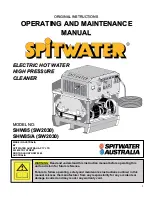 Предварительный просмотр 1 страницы Spitwater SHW85 Operating And Maintenance Manual