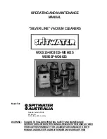 Spitwater WD151S Operating And Maintenance Manual preview