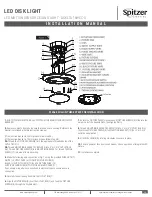 Preview for 2 page of Spitzer LIGHTING DSKL10-18WCC-S Installation Manual