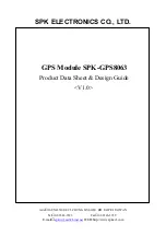 Preview for 1 page of SPK Electronic Co SPK-GPS8063 Product Data Sheet