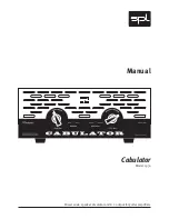 SPL Cabulator 2930 Manual предпросмотр