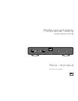 Предварительный просмотр 1 страницы SPL Phonos User Manual