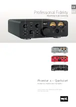 SPL Professional Fidelity Phonitor x Quick Start Manual предпросмотр