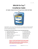 Предварительный просмотр 1 страницы Splash On Tap Installation Manual