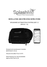 Splashme SM-AC-1.0 Installation And Operating Instructions Manual preview