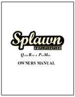 Splawn Amplification Pro Rod Owner'S Manual предпросмотр