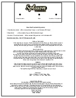 Предварительный просмотр 4 страницы Splawn Amplification super sport Owner'S Manual