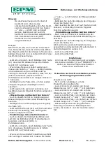 Предварительный просмотр 60 страницы SPM BIG JUICE Instruction Manual