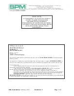 Предварительный просмотр 2 страницы SPM Frosty2
Frosty3 Operator'S Manual