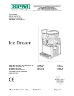 Preview for 1 page of SPM Ice Dream 1 Operator'S Manual