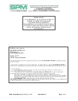 Предварительный просмотр 3 страницы SPM IPro 2 W Operator'S Manual