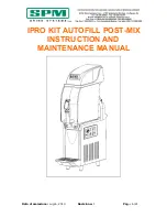 Preview for 6 page of SPM IPRO KIT AUTOFILL POST-MIX Instruction And Maintenance Manual