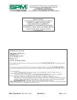 Предварительный просмотр 2 страницы SPM LOLA Operator'S Manual