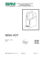 Предварительный просмотр 1 страницы SPM NINA HOT Series Operator'S Manual