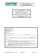 Предварительный просмотр 2 страницы SPM NINA1 Operator'S Manual