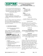 Предварительный просмотр 5 страницы SPM NINA1 Operator'S Manual