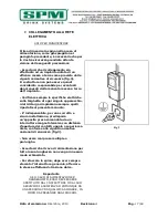 Предварительный просмотр 7 страницы SPM NINA1 Operator'S Manual