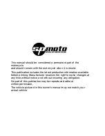 Preview for 1 page of SPmoto Motorcycle User Manual