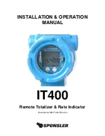 Sponsler IT400 Installation & Operation Manual предпросмотр