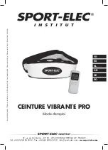 SPORT ELEC Ceinture vibrante pro Manual preview