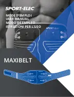 SPORT ELEC MAXIBELT User Manual preview