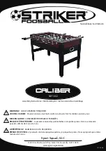 Sport Squad STRIKE FOOSBALL Caliber SXF1002 Assembly Instructions Manual preview