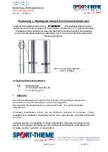 Preview for 1 page of Sport-thieme 115 6603 User Manual And Assembly Instructions