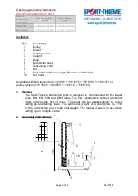 Preview for 2 page of Sport-thieme 116 3562 Operating & Assembly Instructions