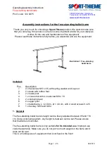 Preview for 1 page of Sport-thieme 122 4375 Operating And Assembly Instructions