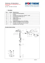 Preview for 2 page of Sport-thieme 167 8303 User Manual & Assembly Instructions