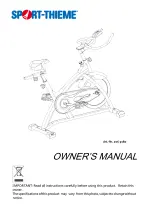 Preview for 1 page of Sport-thieme 206 9180 Owner'S Manual