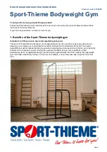 Предварительный просмотр 5 страницы Sport-thieme 273 0905 User Manual And Instructions