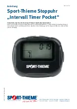 Sport-thieme Intervall Timer Pocket Manual preview
