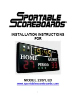 Sportable Scoreboards 2207LED Installation Instructions Manual preview