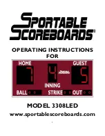 Предварительный просмотр 1 страницы Sportable Scoreboards 3308LED Operating Instructions Manual