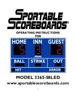 Sportable Scoreboards 3365-58LED Operating Instructions Manual preview