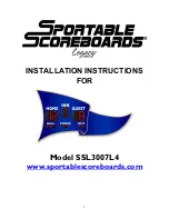 Preview for 1 page of Sportable Scoreboards Legasy Series Installation Instructions Manual