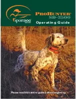 Preview for 1 page of SportDOG ProHunter SD-2500 Operating Manual