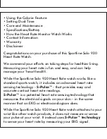 Preview for 3 page of Sportline Solo 920 Instruction Manual