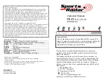 Sports Radar DL83 Series Instruction Manual предпросмотр